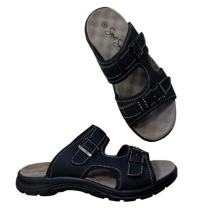 MEN'S SLIP ON SANDALS - L5011 / BLACK